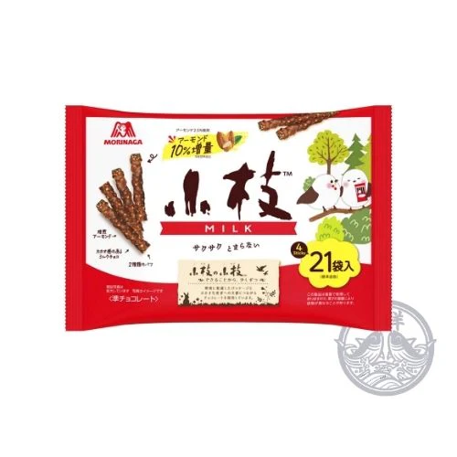 Koeda Milk Tea Time Pack (Zweigförmige Milchschokolade mit Mandeln, Puffweizen und Puffreis)